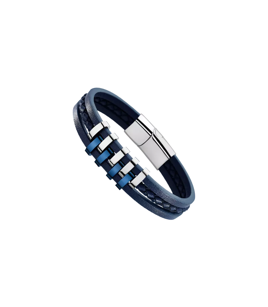 pulsera lotus style para hombre azul ls1838/2/2