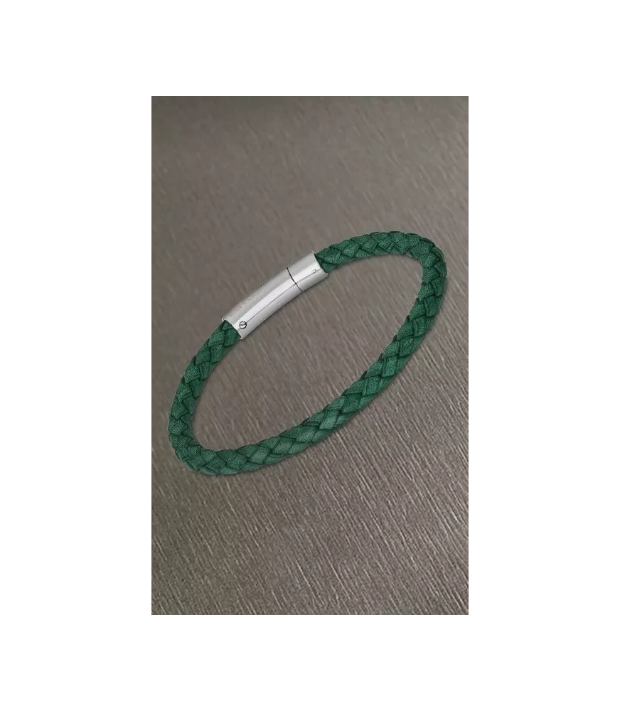 pulsera lotus hombre trenzado verde ls2141/2/6