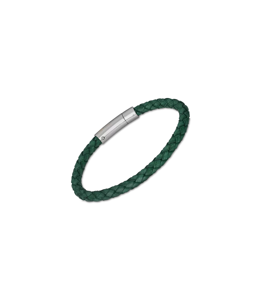 pulsera lotus hombre trenzado verde ls2141/2/6