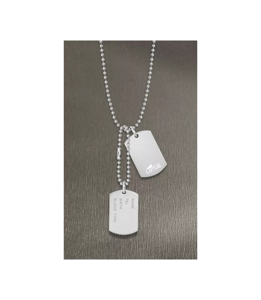 colgante lotus hombre ls2139/1/1 placa militar
