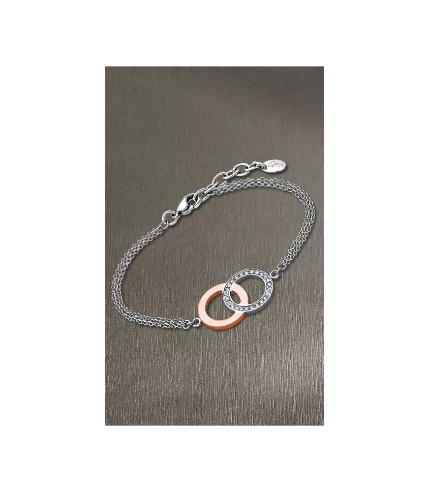 PULSERA LOTUS STYLE MUJER AROS ENTRELAZADOS LS1913/2/2