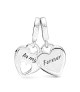 Charm colgante en plata de ley Corazón Doble  Ref: 799187C01