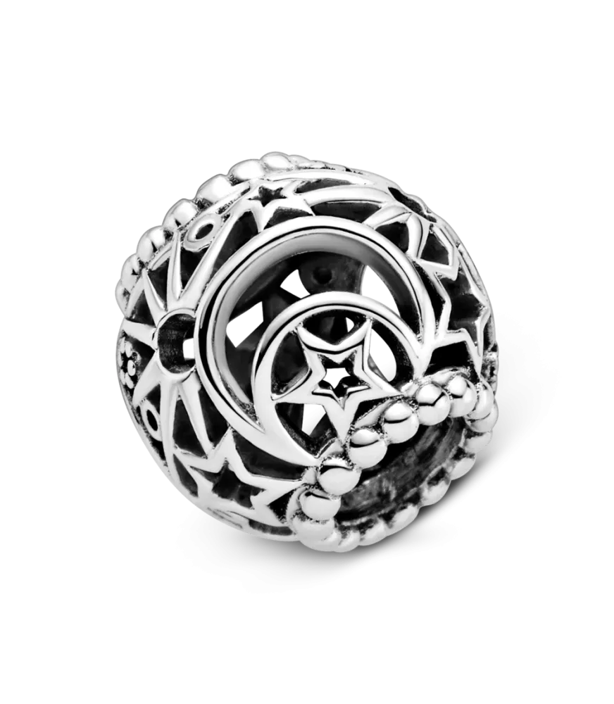 Charm en plata de ley en filigrana Sol,Estrellas y Luna Ref: 799183C00