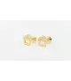 PENDIENTE DE BEBÉ HUELLA CALADA ORO 18 KTS CON CIRCONITAS.