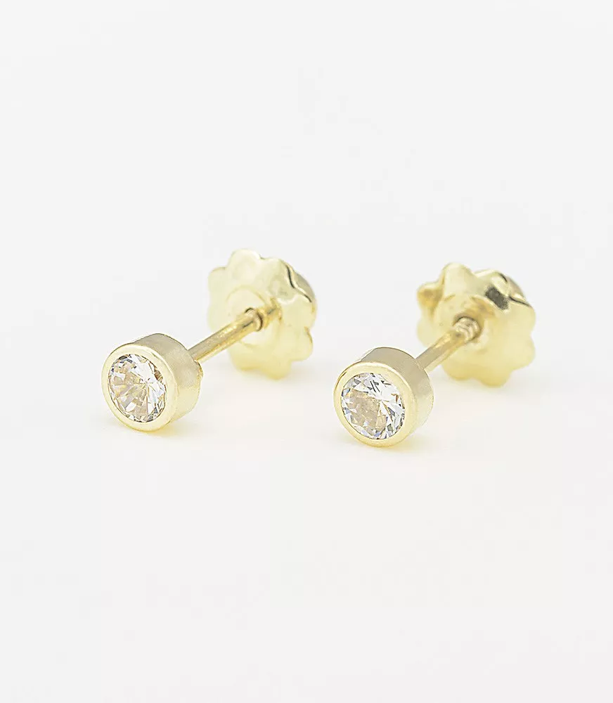 PENDIENTE DE BEBÉ CIRCONITA PEQUEÑA ORO 18 KTS.