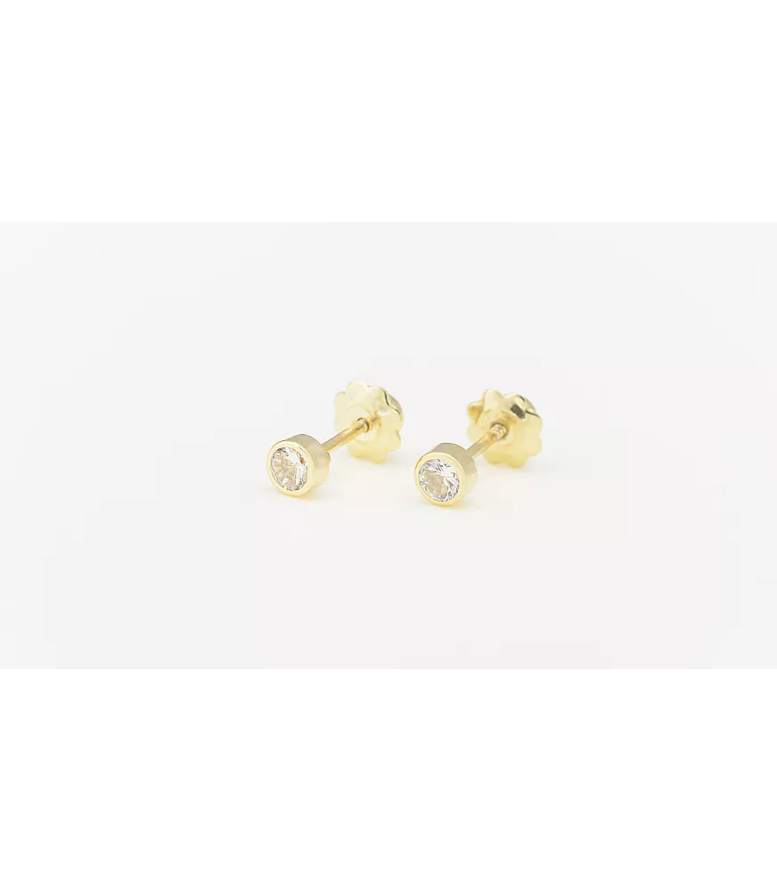 PENDIENTE DE BEBÉ CIRCONITA PEQUEÑA ORO 18 KTS.