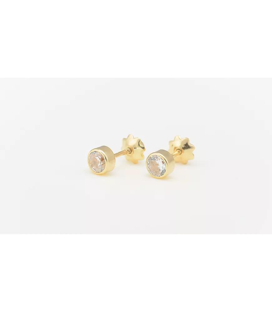 PENDIENTE DE BEBÉ CIRCONITA GRANDE ORO 18 KTS.