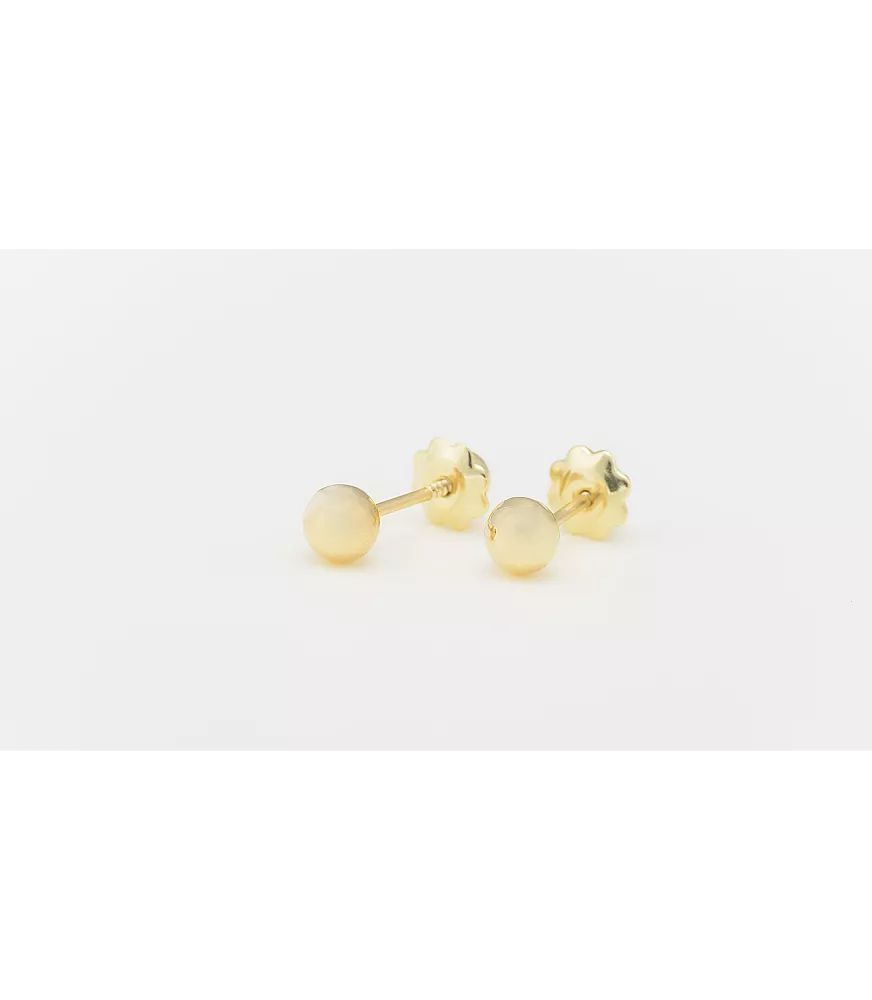 PENDIENTE DE BEBÉ BOLA GRANDE ORO 18 KTS.