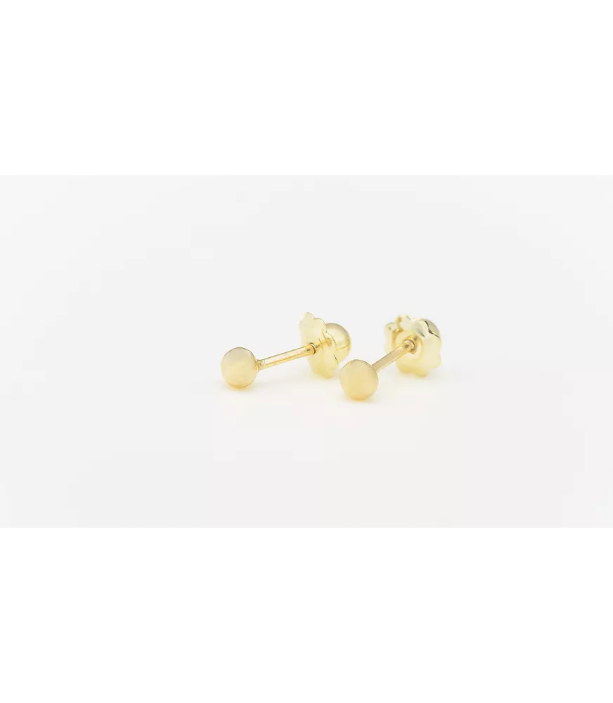 PENDIENTE DE BEBÉ BOLA PEQUEÑA ORO 18 KTS.