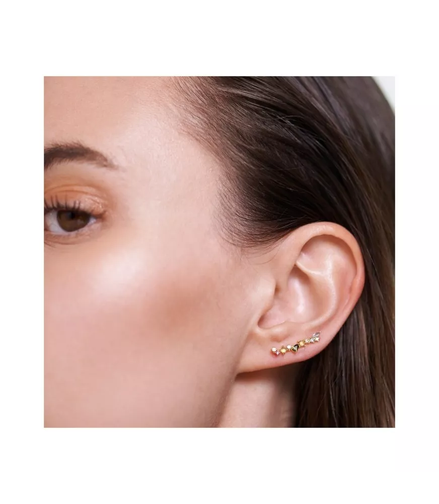 Pendientes Euphoria, P D Paola, en plata de ley con baño de oro de 18K.