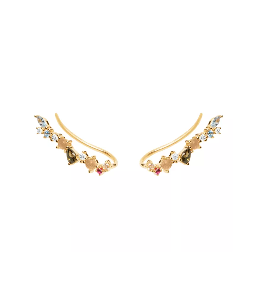 Pendientes Euphoria, P D Paola, en plata de ley con baño de oro de 18K.