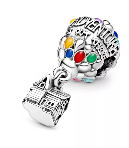 Charm en plata de ley Casa y Globos de Up de Disney Pixar