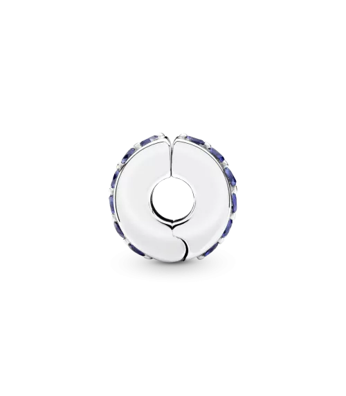 Clip en plata de ley Destellos Azules