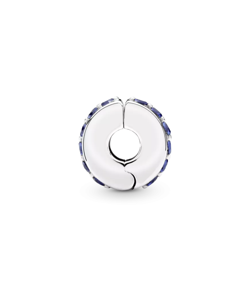 Clip en plata de ley Destellos Azules