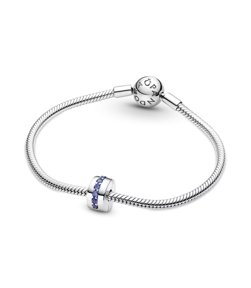 Clip en plata de ley Destellos Azules