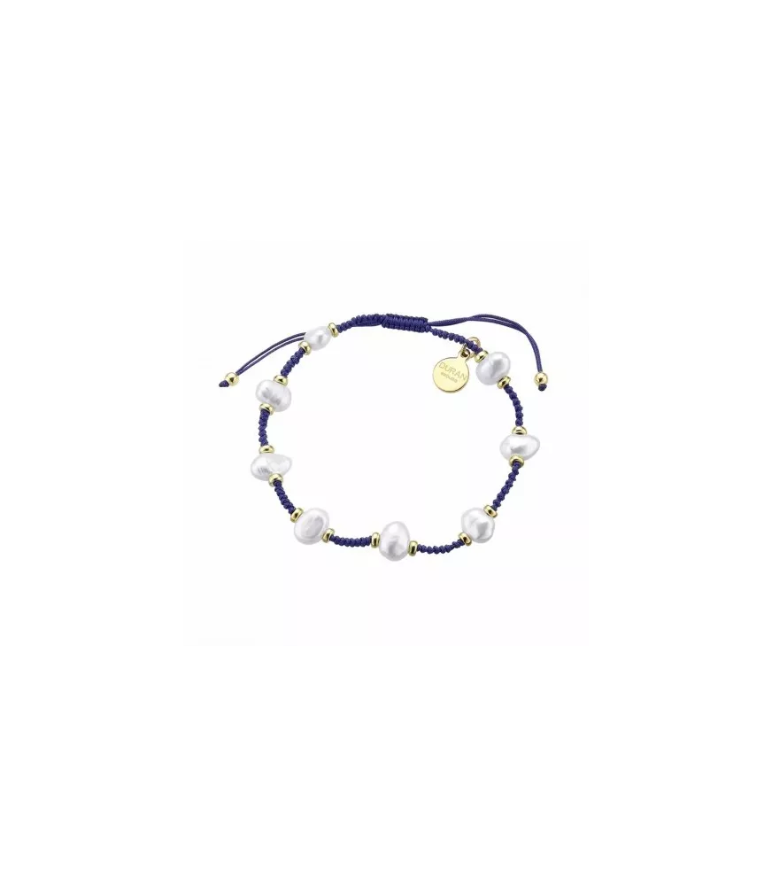 Pulsera Pantone Duran Exquse con 8 perlas e hilo de algodón.