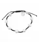 Pulsera Pantone Duran Exquse con 8 perlas e hilo de algodón negro.