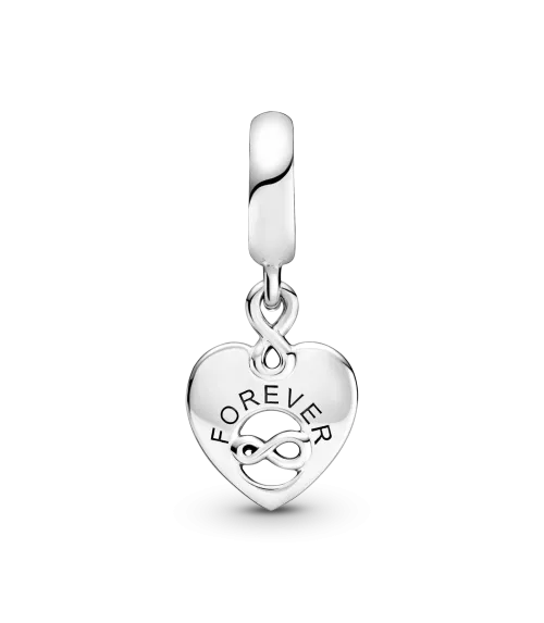 Charm Colgante en plata de ley Corazón Amigos para Siempre