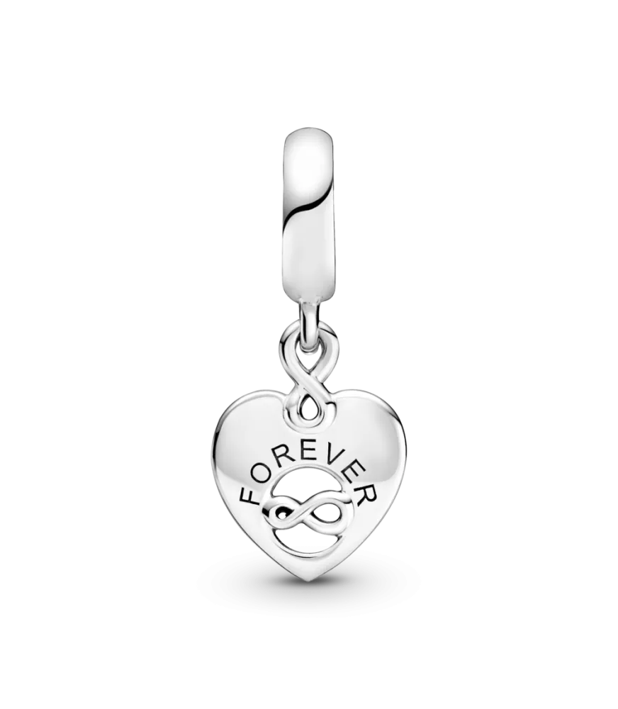 Charm Colgante en plata de ley Corazón Amigos para Siempre