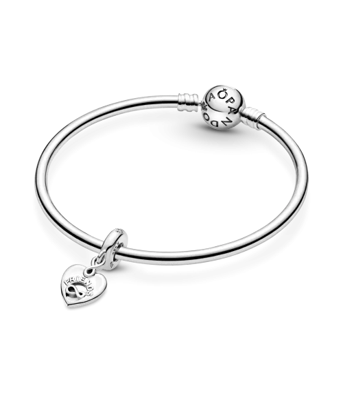 Charm Colgante en plata de ley Corazón Amigos para Siempre