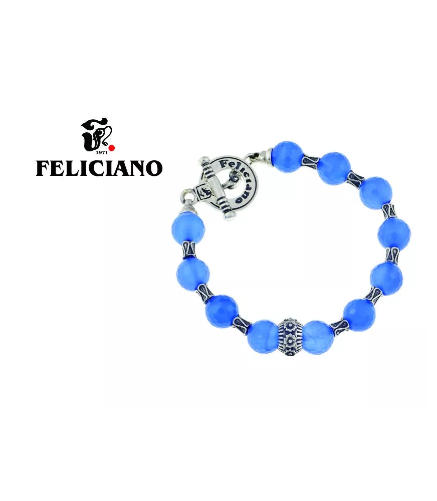 PULSERA PIEDRA NATURAL Y PLATA