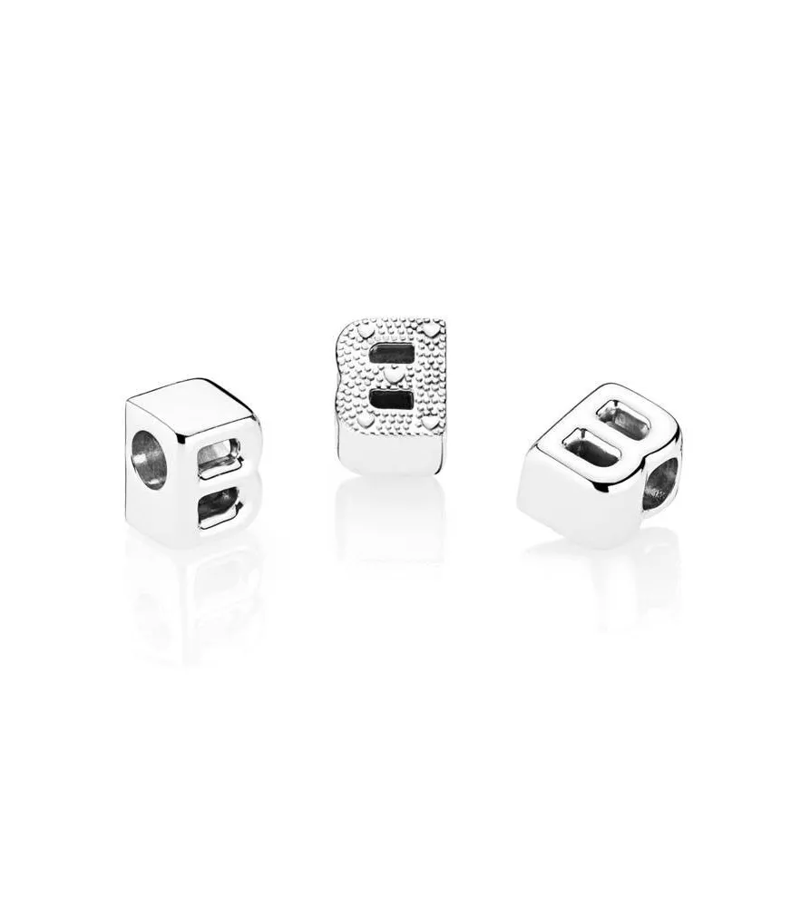 Charm en plata de ley Letra B