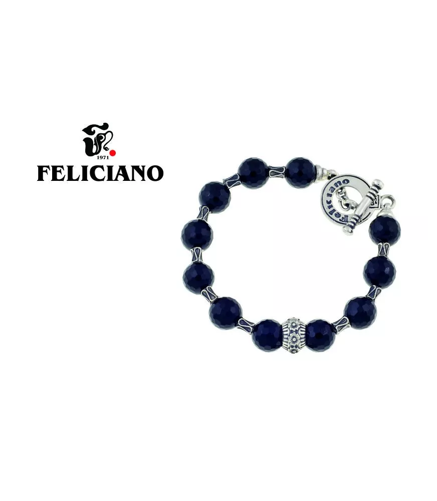 PULSERA PIEDRA NATURAL Y PLATA
