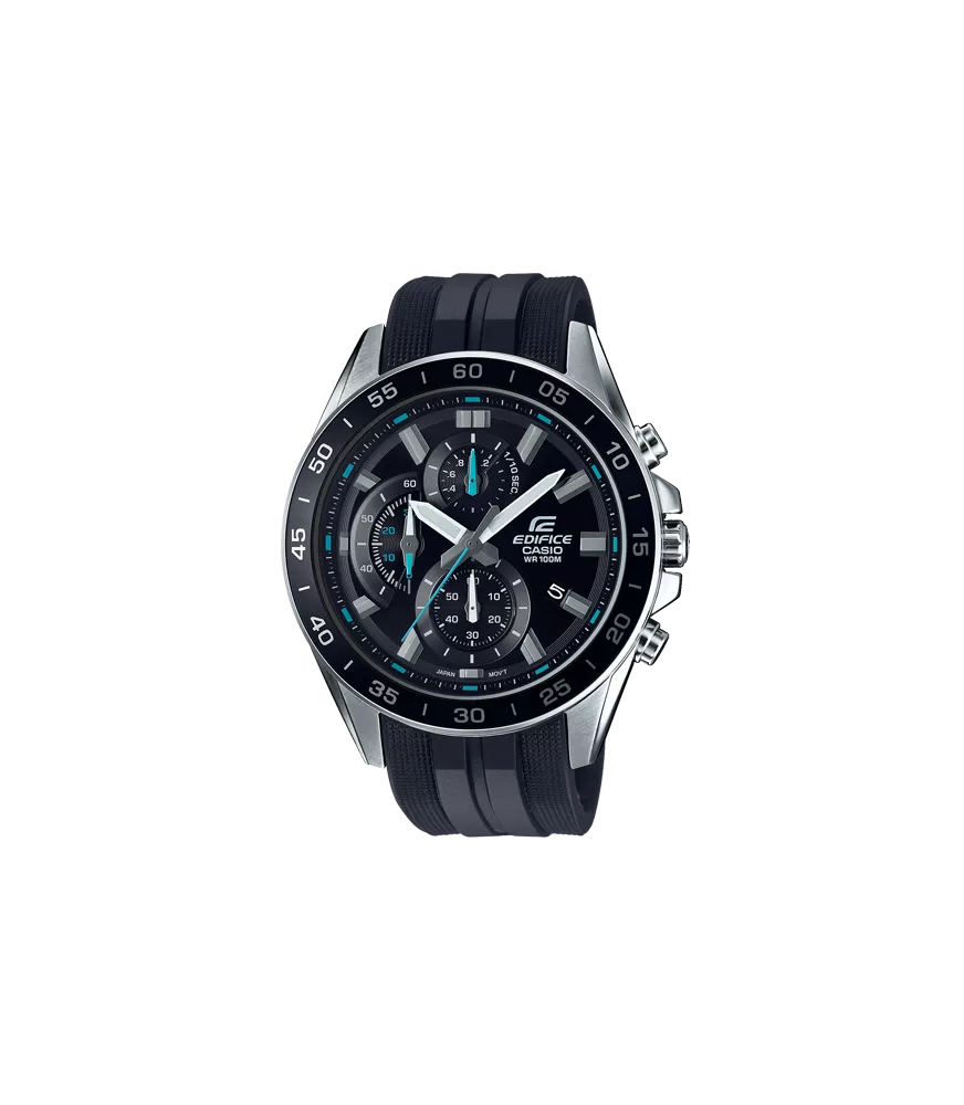 Reloj Casio Edifice Hombre, cuarzo, 3 agujas, calendario y cronógrafo.