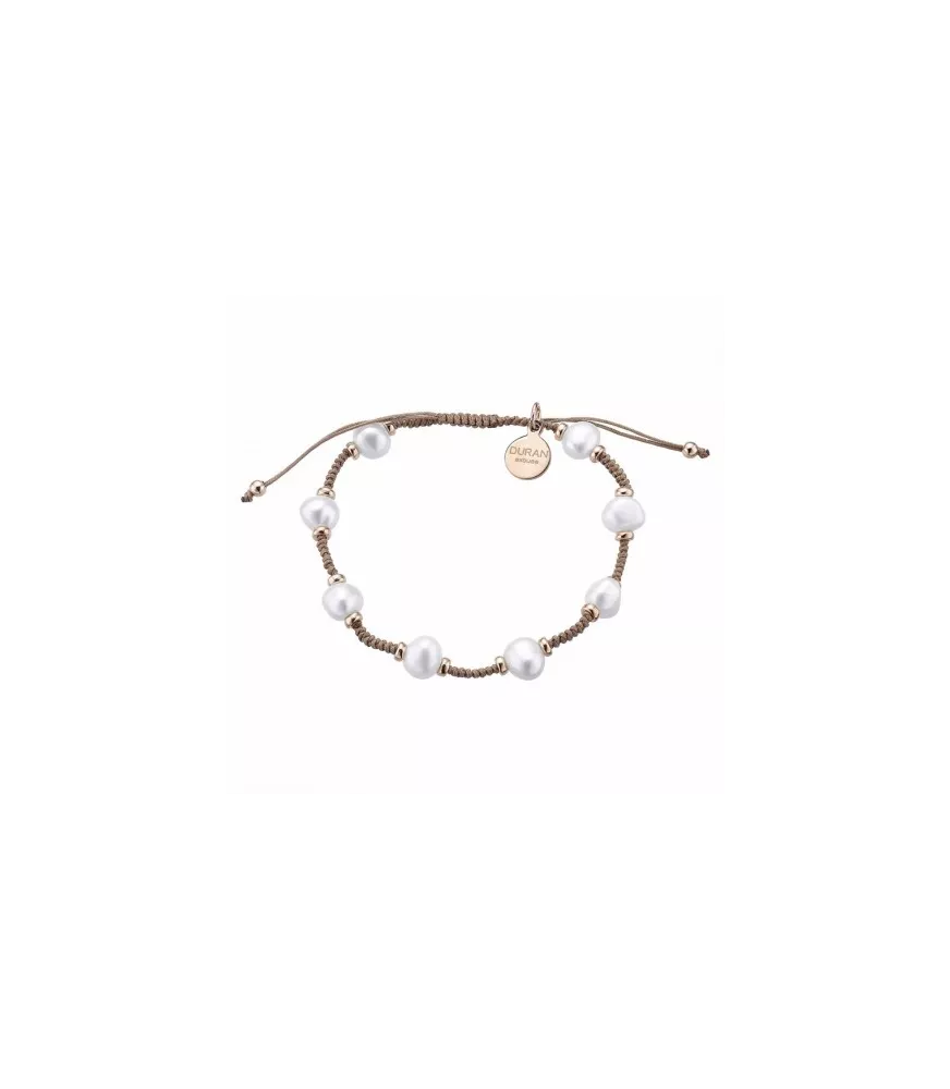 Pulsera Pantone Duran Exquse con 8 perlas e hilo de algodón.