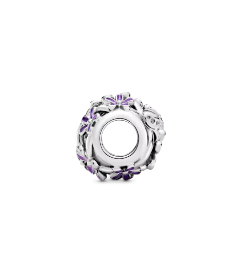 Charm en plata de ley Margarita Morada Filigrana