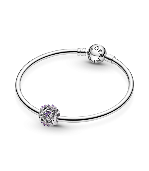 Charm en plata de ley Margarita Morada Filigrana