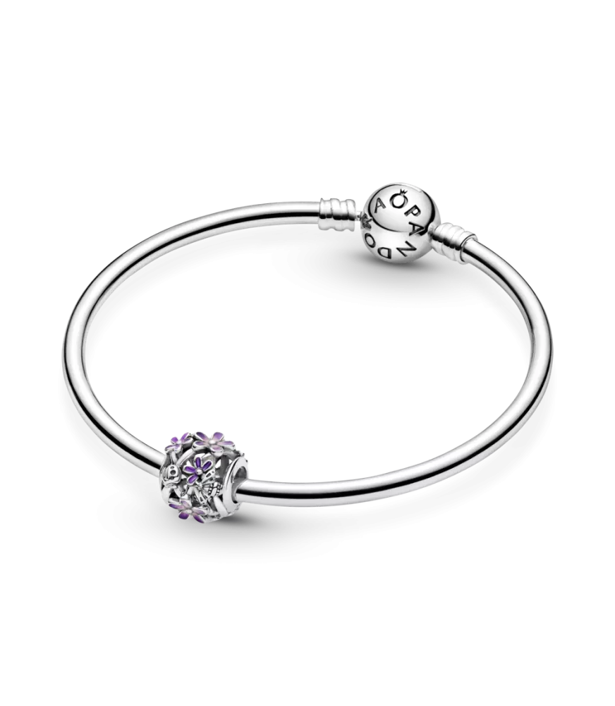 Charm en plata de ley Margarita Morada Filigrana