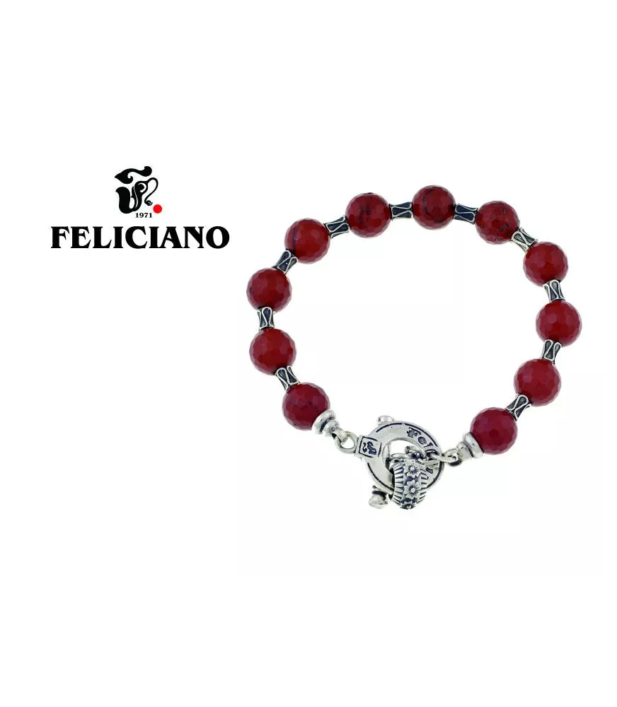 PULSERA PIEDRA NATURAL Y PLATA