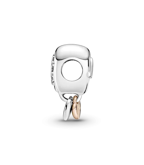 Charm en Plata de Ley y Pandora Rose Corazón Gracias Mamá