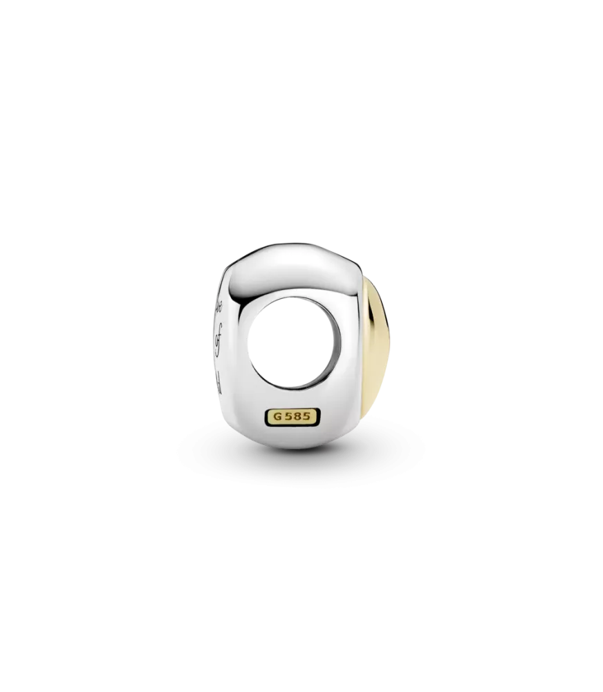 Charm Corazón Cúpula Dorada