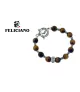 PULSERA PIEDRA NATURAL Y PLATA