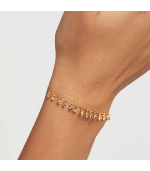 Collar P D Paola, White Heart con baño de oro de 18k.