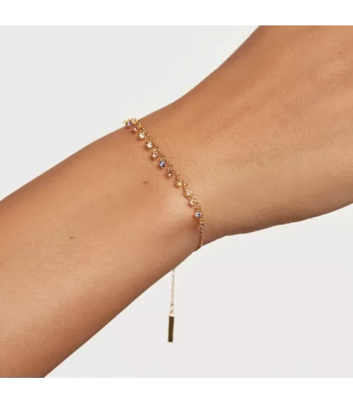 Collar P D Paola, White Heart con baño de oro de 18k.