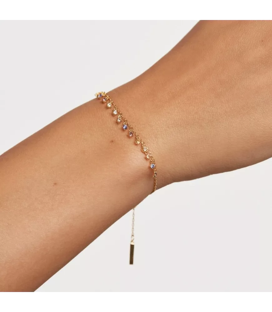 Collar P D Paola, White Heart con baño de oro de 18k.