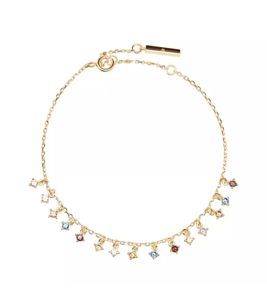 Collar P D Paola, White Heart con baño de oro de 18k.