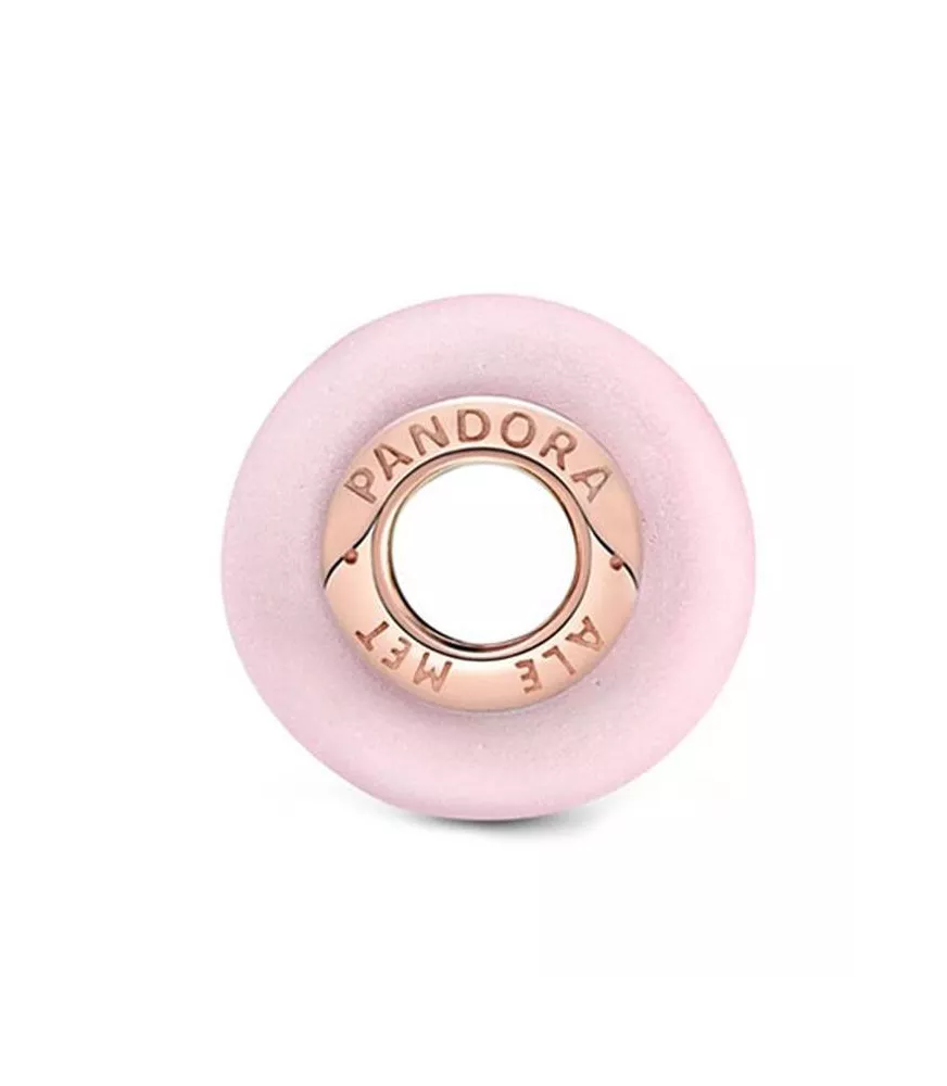 Charm en Pandora Rose Cristal de Murano Rosa Mate
