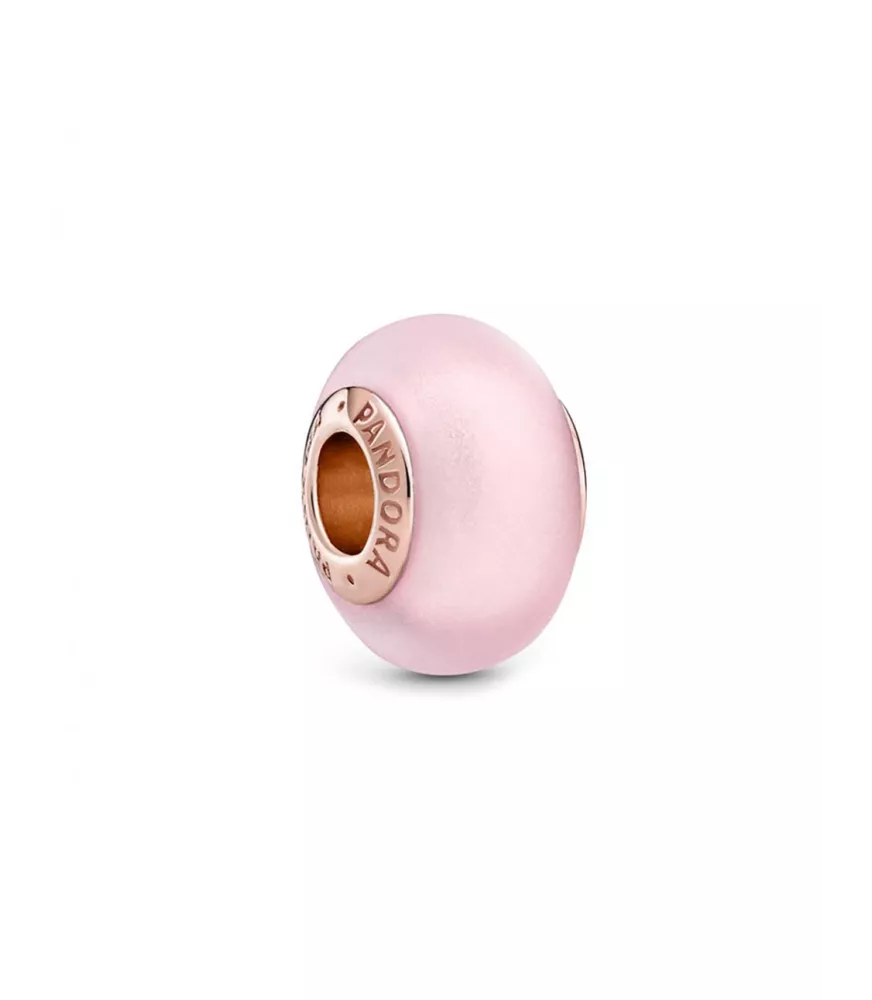 Charm en Pandora Rose Cristal de Murano Rosa Mate